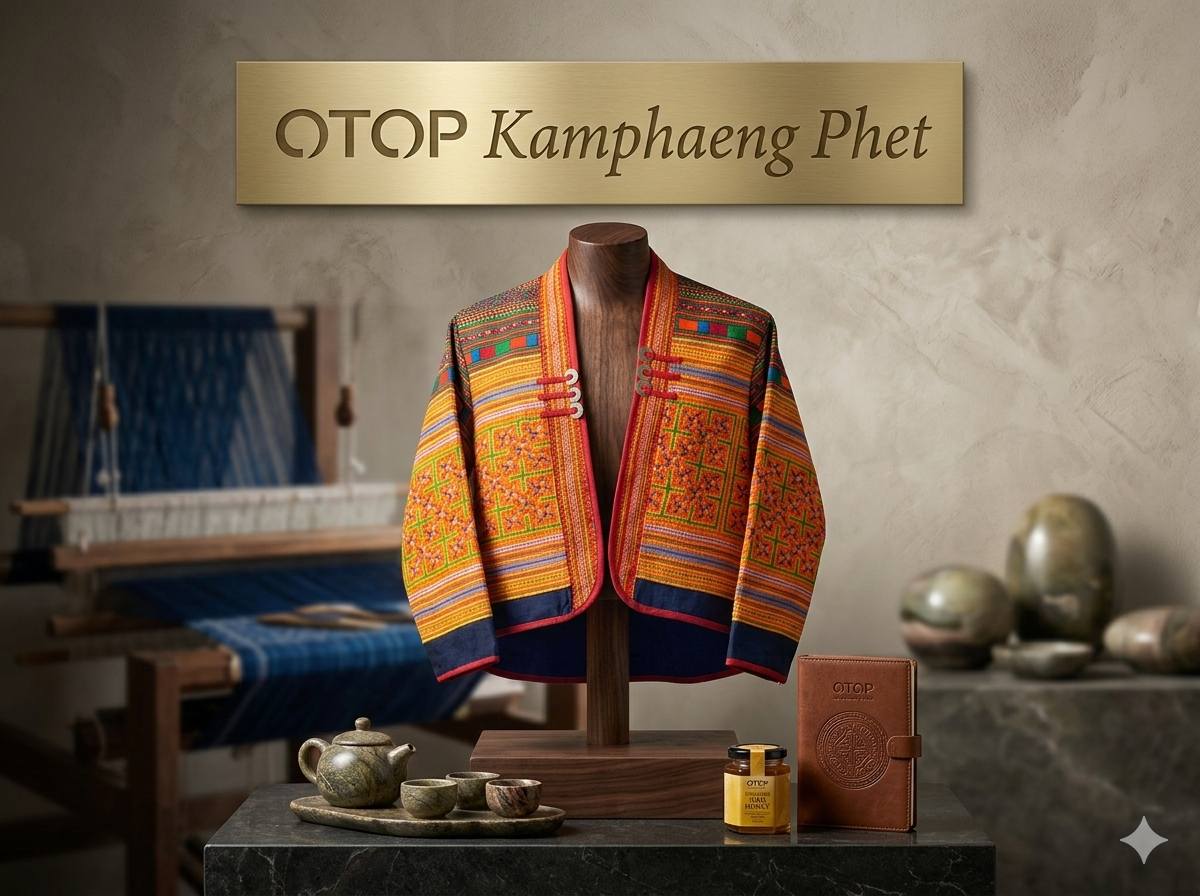 📣 ประชาสัมพันธ์สินค้า OTOP ชุมชน ผ้าปักชาวเขา “ป้าเหมยเซง” อำเภอคลองลาน 🧵🌺 ผ่านโครงการ Click ชุมชน