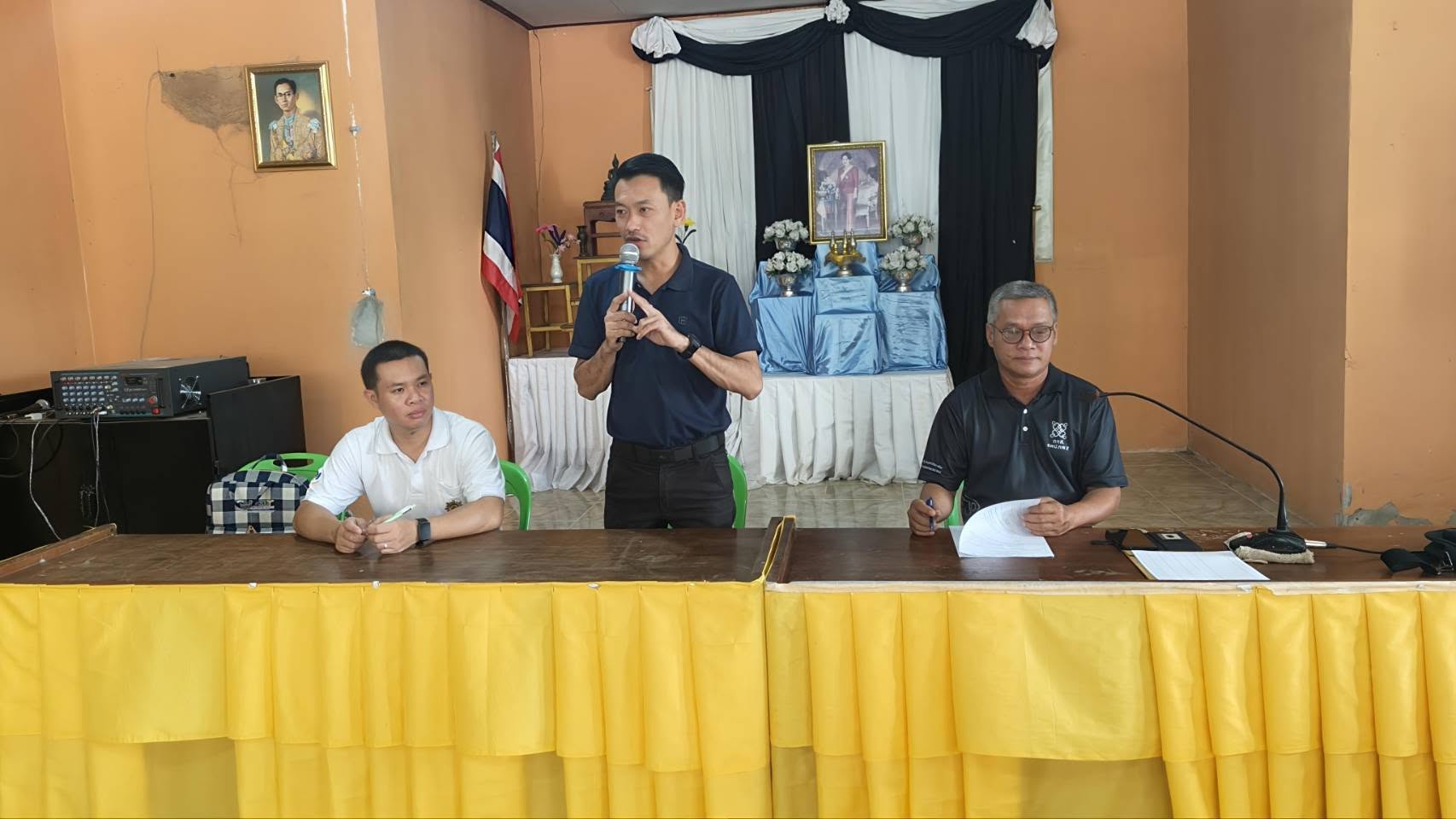 พช.คลองลาน ร่วมประชุมหมู่บ้าน เตรียมความพร้อมการจัดกิจกรรมแลกเงินขวัญถุงพระราชทานหมู่บ้านกองทุนแม่ของแผ่นดิน บ้านหนองปรือ หมู่ที่ 9 ตำบลสักงาม